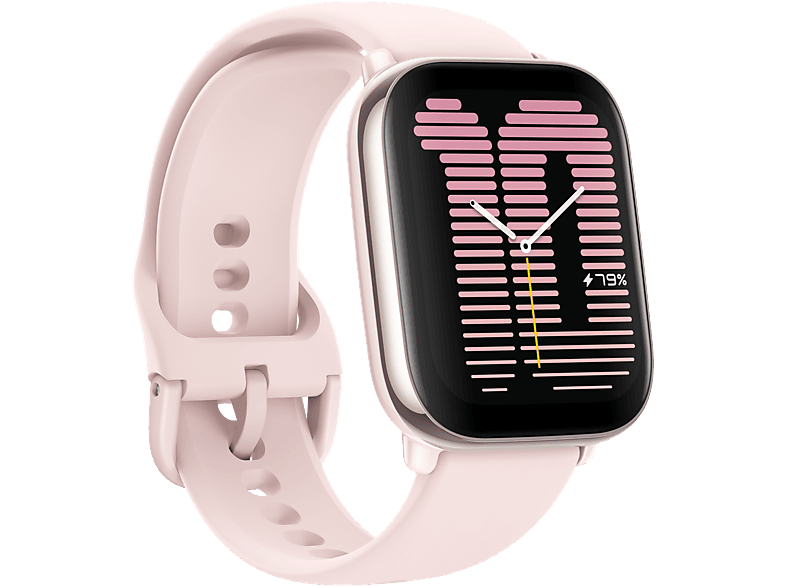 Smartwatch - Amazfit Active, 1.75 HD AMOLED, 155-210 mm, 5 ATM, Bluetooth, Hasta 14 días, Petal Pink