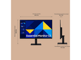 Monitor gaming - Samsung Odyssey G3 LS24DG304EUXEN, 24  Full-HD, 100 Hz, 1 ms, IPS, Altura ajustable, Negro