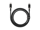 Cable USB-C - Baseus Dura, Tipo-C a Tipo-C, 100 cm, Carga ultrarrápida, Protección inteligente a sobrecargas, Alta resistencia, 100W, Dorado y Negro