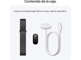Pulsera de actividad - Google Fitbit Air, Obsidiana, 130 - 210 mm, 7 días de Autonomía, Asesoramiento Personalizado basado en IA