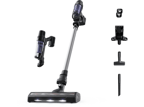Aspirador escoba - Rowenta X-Pert 7.60 RH6A39, 140 W, 30 AW,  60 min. autonomía, 0.44L, Ligera, Púrpura