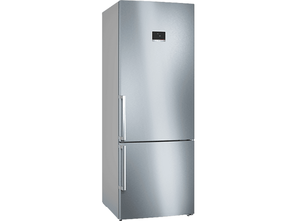 Frigorífico combi - BOSCH KGN56XIDR, No frost, 193 cm, 508 l, Bandejas cristal extensibles, Cajón VitaFresh, Inox