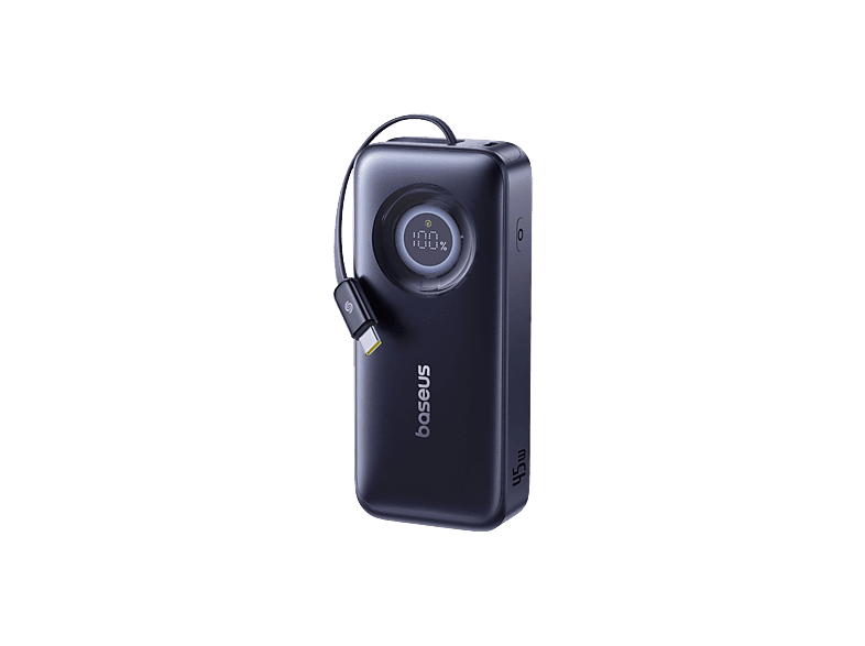 Baseus EnerCore 45W Con cable retráctil 10000 mAh Tipo C Carga simultánea Sistema Cooling Universal Negro
