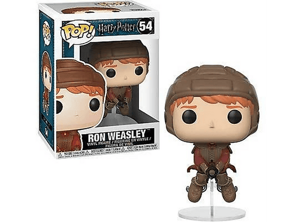 Figura Funko Pop! - Harry Potter: Ron Weasley en Escoba, Vinilo, 10 cm