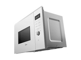 Microondas con grill integrable - Midea MBMTG925E-BK, 900 W, 1200W Potencia Grill, 7 Funciones, 25l, Cristal Blanco