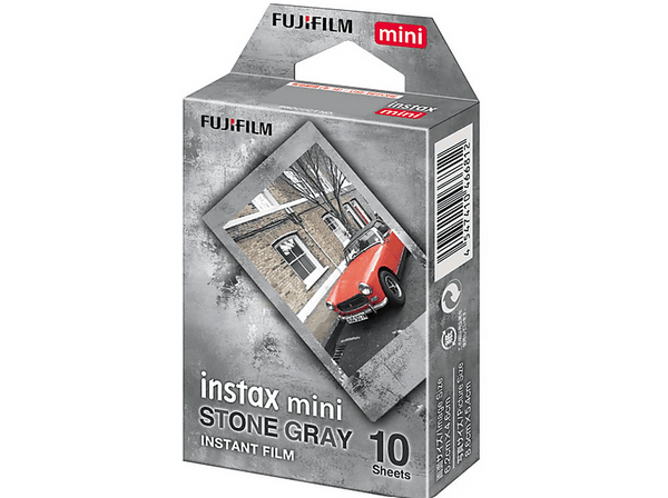 Papel fotográfico - Fujifilm Instax mini Stone Gray, Para Instax Mini, 10 películas instantáneas, Gris