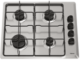 Placa de gas - Teka HLX 640, 4 zonas, Gas butano, Integrable, 58 cm, Acero inoxidable