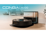 Robot friegasuelos - Cecotec Conga M100 Spin AI, Navegación inteligente IA, Programable, Negro
