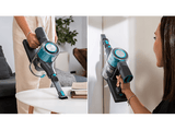 Aspirador escoba - Cecotececotec Conga Rockstar P50, 265 W, 50 min Autonomía, Filtro HEPA, Succión de 80 AW, Negro/Azul