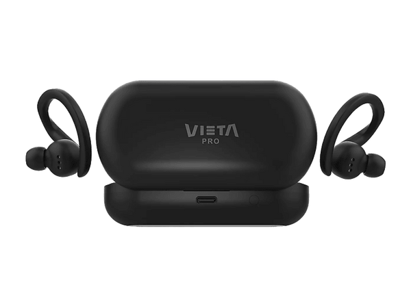 Auriculares True Wireless - Vieta Pro Action 2, 22h Autonomía, Micrófono, IPX5, Control Táctil, Negro