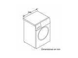 Lavadora carga frontal - Bosch WGG244Z0EP, Serie 6, 9 kg, 1400 rpm, 15 programas, Iron Assist anti arrugas, Speed Perfect, Blanco