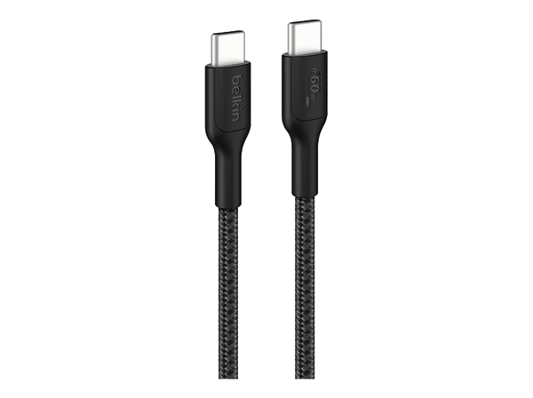 Cable USB - Belkin , CAB024 CAB024, 2m, Universal, USB-C a USB-C, 60W, Negro