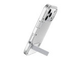 Funda móvil - CellularLine CLEAR STAND, Para iPhone 17 Pro, Esquinas reforzadas, Anti-amarilleo, Con soporte integrado, Antibacteriana, Transparente