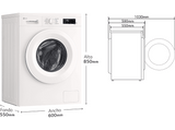 Lavadora secadora - LG W4X1085NWH, 8Kg/5 kg, 1400 rpm, 10 programas, Steam™, ThinQ™, Blanco