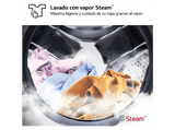 Lavadora secadora - LG F4DR6009A1W, Serie 600, 9 kg / 6 kg, 1400 rpm, 12 programas, AI Direct Drive™,  TurboWash™360˚, Blanco