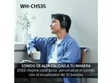 Auriculares inalámbricos - Sony WH-CH535L, Bluetooth 6.0, 55 h batería, Carga rápida, 360 Reality Audio, Conexión multipunto, Diadema, Azul