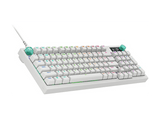Teclado gaming - Logitech G G316 X 98, Cable, 8 kHz, Pantalla LED, Interruptores intercambiables, Teclas de PBT personalizables, PC-Mac, RGB, Blanco