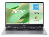 Portátil - Acer Chromebook 315 CB315-7H-C6FD, 15.6 Full-HD, Intel® N50, 8GB RAM, 128 GB eMMC, UHD Graphics, Google ChromeOS, Plata, Sin cargador