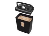 Destructora de papel - Hama 00050589, 8 Hojas DIN-A4, Clase de Protección 3, Corta CD/DVD/Bly-ray, 68 dB(A), Negro