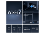 Router - Mercusys MR27BE, 3600 Mbps, Router WiFi 7 AX3600 Doble Banda, Puerto 2.5G Multi-Gigabit, Tecnología MLO, 4 Antenas, Red Mesh, Negro