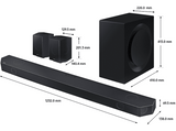 Barra de sonido - Samsung HW-Q990C/ZF, Bluetooth, Dolby Atmos inalámbrico, 41W, 11.1.4 canales, Compatible con asistentes de voz, WiFi, Negro