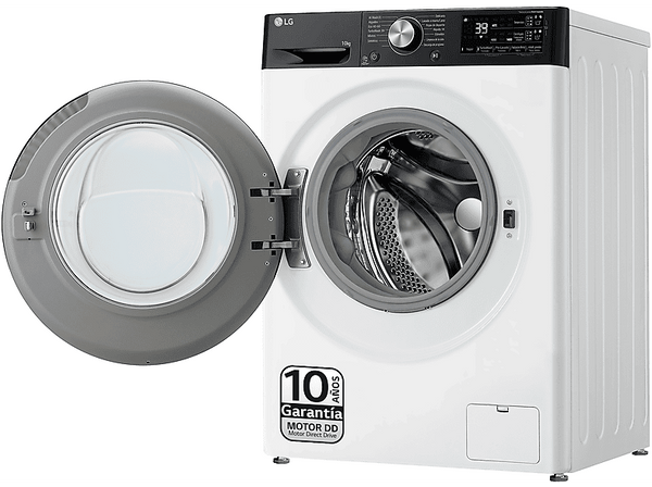 Lavadora carga frontal - LG F4WR7510AGH, Serie 750, 10 kg, 1400 rpm, 14 programas, Autodosificador de detergente, TurboWash™360, Blanco