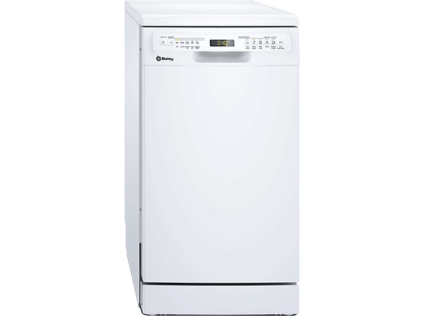 Lavavajillas - Balay 3VN5360BA, 10 servicios, 5 programas, 45 cm, Función media carga, Display digital, Blanco