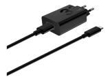Cargador de pared - motorola TurboPower 33W, Compatibilidad Universal USB-C, Puerto USB-A, Negro