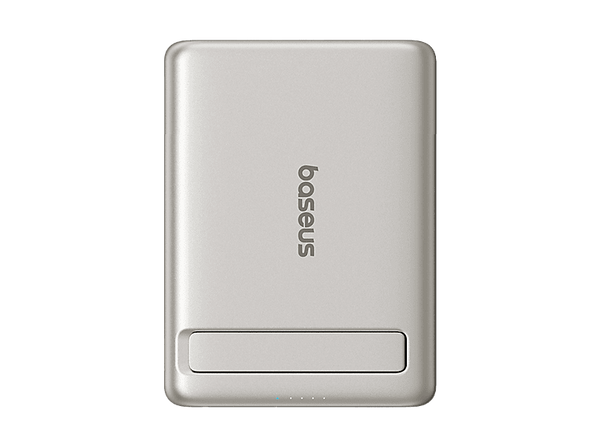 Powerbank - Baseus PicoGo Ultra-Mini Magnetic, 5000mAh, 20W, Carga ultrarrápida inalámbrica Qi2, USB-C, Con cable, Universal, Blanco Titanium