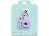 Cámara instantánea - Fujifilm Instax Mini 13, 86 mm x 54 mm, Flash Automático, Espejo para selfie, Morado
