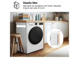 Lavadora carga frontal - LG F2X50S8TLB, 8 kg, 1200 rpm, 12 programas, AI Wash™, TurboWash™ 360°, Clase A-30%, Blanco