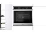 Horno a vapor - Whirlpool W6 OS4 4S1 P, Multifunción, Pirolítico, 73 l, 59.5 cm, tecnología 6th SENSE, Acero inoxidable y negro
