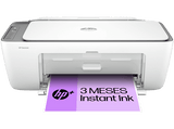 Impresora multifunción tinta - HP 2820e, Impresión doble cara, Impresión a Color, Wi-Fi, Copia, Escáner, Blanco