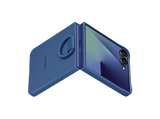 Funda -  Samsung, Para Samsung Galaxy Z Flip7, De Silicona con anillo, Azul