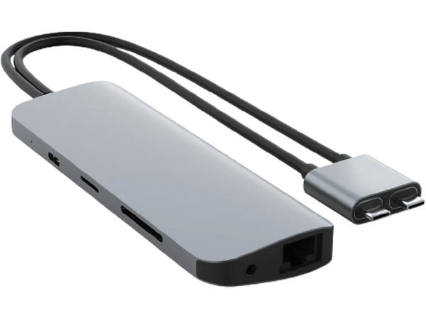 Hub USB - Hyper HD392, 10 Puertos, 5 Gbit/s, Gris