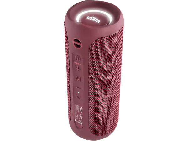 Altavoz inalámbrico - Vieta Pro Dance, 25 W, Bluetooth, 12 h, True Wireless, IPX 7, Granate