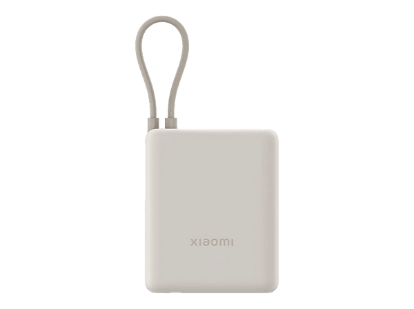 Powerbank - Xiaomi PN104183, 10000 mAh, 1x USB-C, 1x USB-A, 33W, Cable Integrado, Tan
