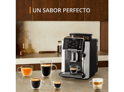 Cafetera superautomática - Krups Sensation C90 EA910E10, 1450 W, 15 bar, 1.7 L, 6 programas, 2 tazas, Barista Inside Technology, Autolimpieza, Plata