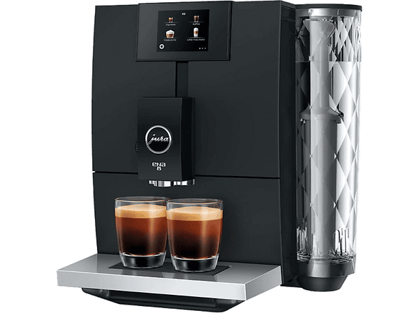 Cafetera superautomática - Jura Ena 8, 15 bar, 1450W, 2 tazas, WiFi, Molinillo integrado, Negro