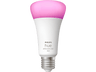 Bombilla inteligente - Philips Hue A67 E27, Luz Blanca y de Colores, 15W, Compatible con Alexa y Google Home