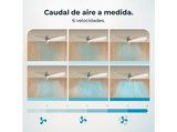 Ventilador de techo - Cecotec EnergySilence Aero 5400, Motor DC, 52 pulgadas, Mando a distancia, 6 velocidades, Blanco