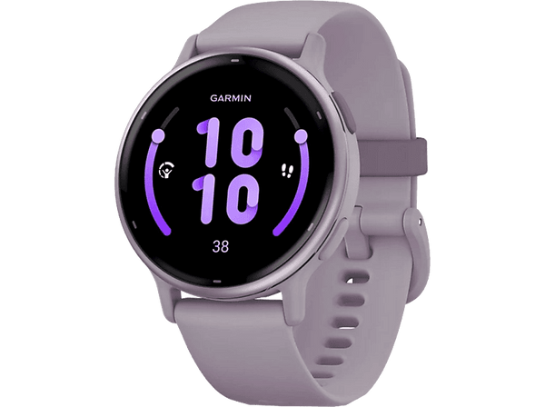 Reloj deportivo - Garmin Vívoactive® 5, Lila, 20 mm, 4GB, 1.2" AMOLED, Autonomía hasta 11 días