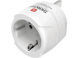 Adaptador de viaje - Hama 00223486, Adaptador de enchufe eléctrico EU - UK, Tipo G (RU) Tipo F, Blanco