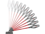 Aspirador escoba - Hoover HF300 HOME, Cepillo Anti-Enredos, Posición Parking, Luz LED, Autonomía 40 min, Batería Extraíble, Carga 2.5h, 0.7L, Rojo