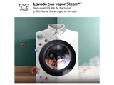 Lavadora carga frontal - LG F4X7013TWS, 13 kg, 1400 rpm, 23 programas, TurboWash 360º, ThinQ™, Blanco