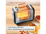 Tostadora - Moulinex Subito 5 LT5S0D, 1200w, 2 ranuras, 7 niveles de tostado, Bandeja recogemigas, Descongela y recalienta, Inox