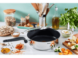 Sartén - Tefal Primary E30932, 24 cm, Acero inoxidable, Revestimiento antiadherente, Compatible con inducción, Garantia de 10 años.