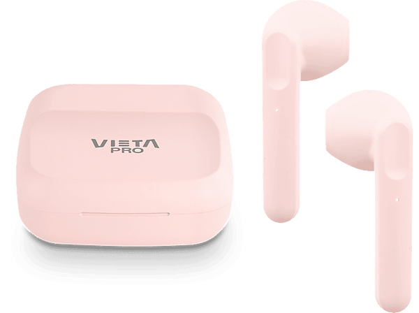 Auriculares True Wireless - Vieta Pro Done 4, Hasta 20 h, IPX 4, Touch Control, Rosa