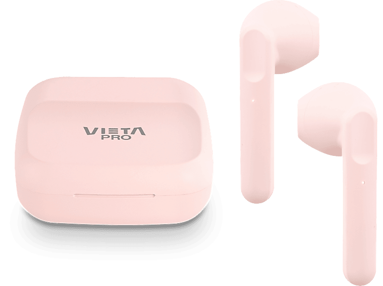 Auriculares True Wireless - Vieta Pro Done 4, Hasta 20 h, IPX 4, Touch Control, Rosa