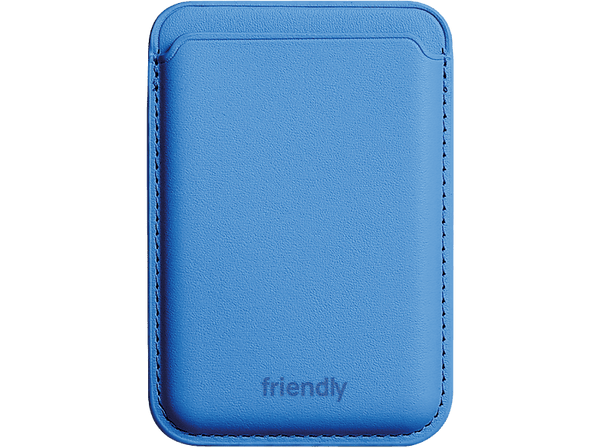 Tarjetero para móvil - Friendly License FRTAR008, TPU y Adhesivo 3M, Magsafe, Azul Ultramar